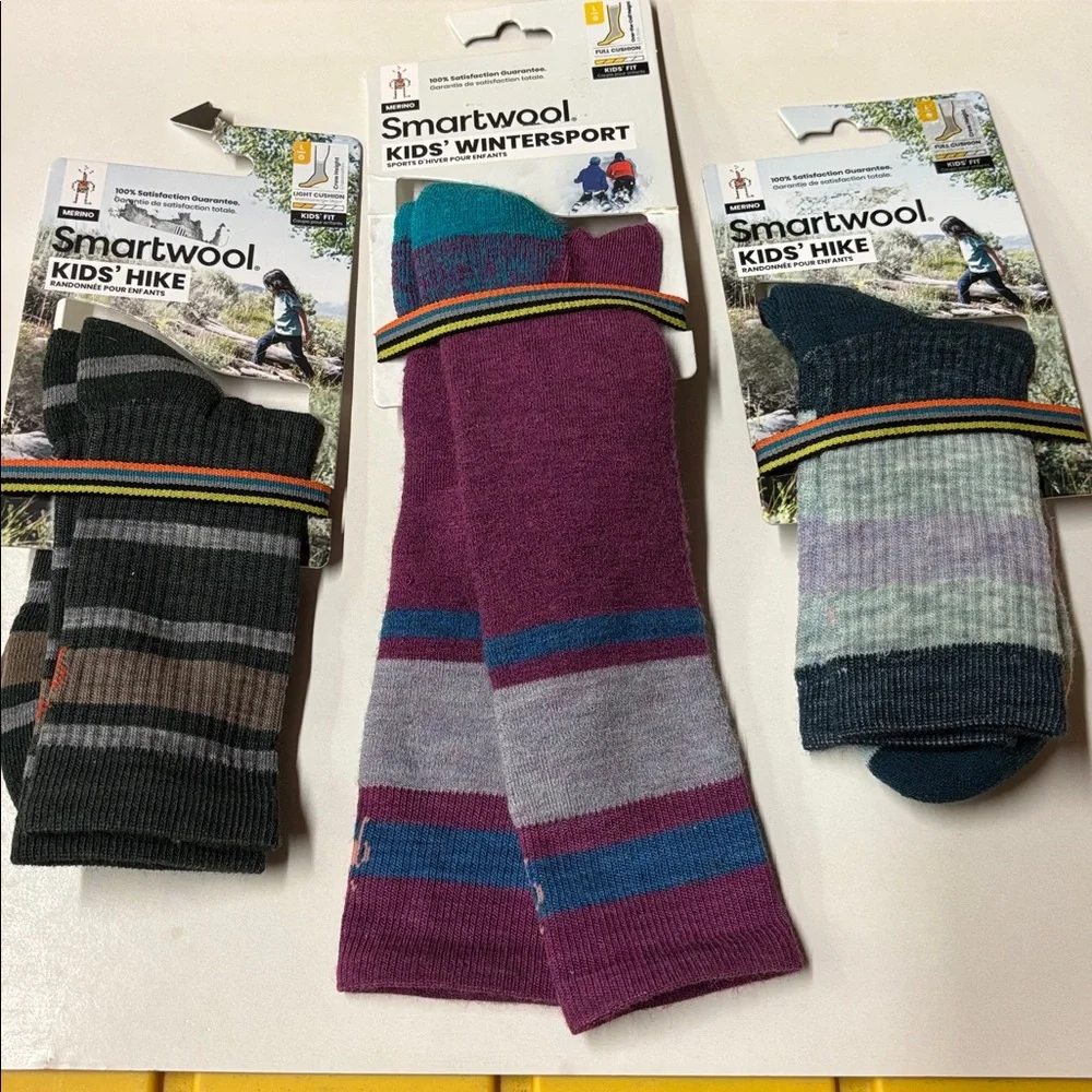 3 Pair Smartwool Wintersport and Hike Socks